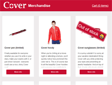 Tablet Screenshot of merchandise.svcover.nl